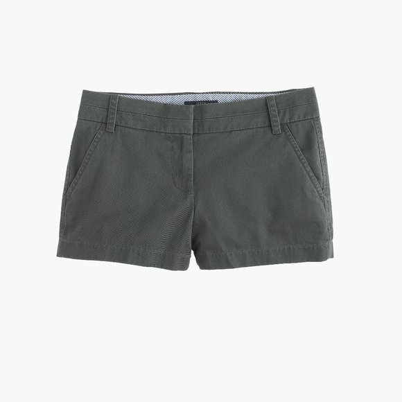 New J. Crew 3" chino short City Fit 100% cotton broken in khaki classic shorts - Picture 1 of 9